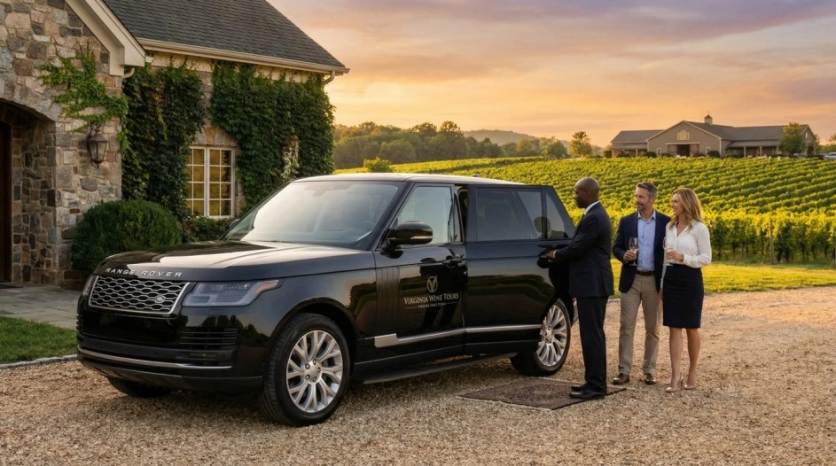 Virginia and Maryland wine tour limo service from Washington DC